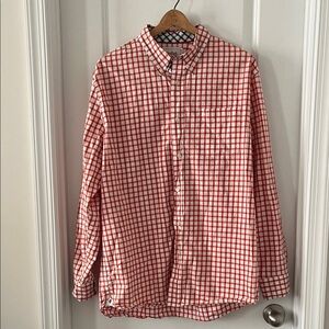 Stafford Prep Red and White Plaid Men's Shirt